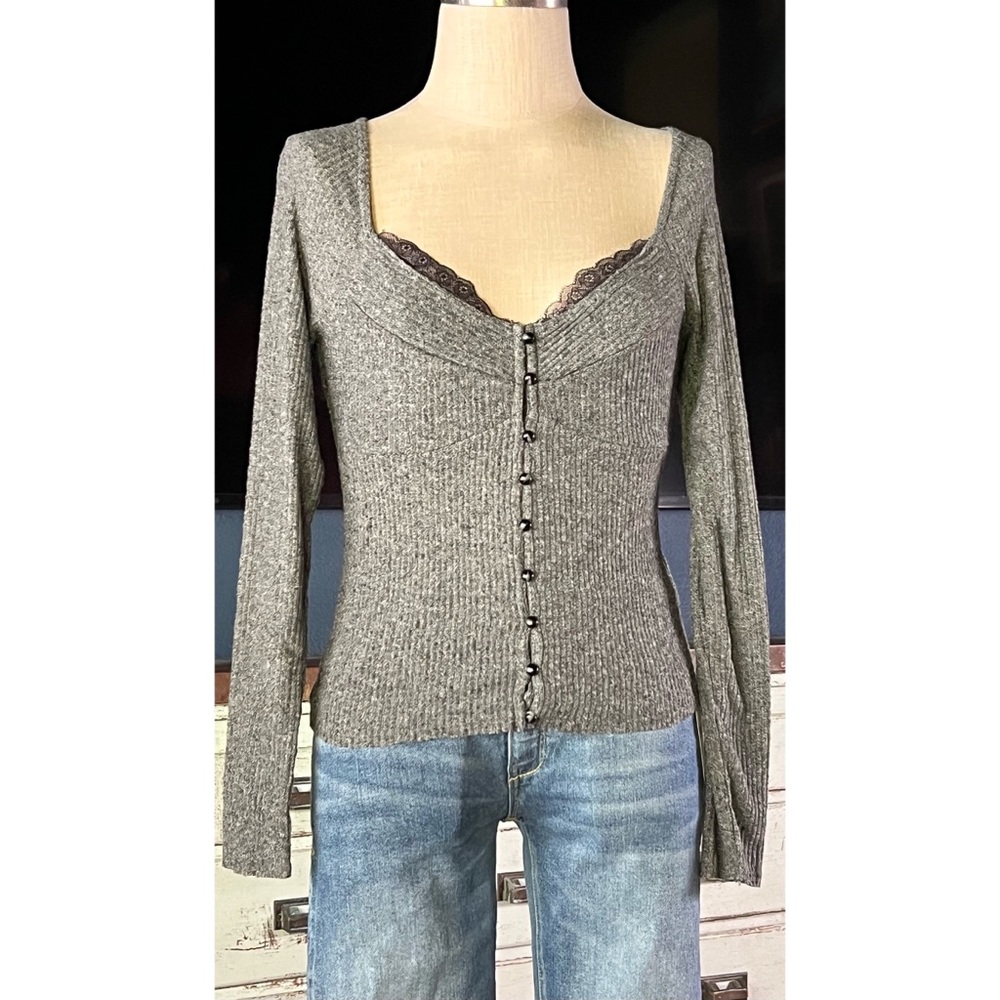 Anthropologie Grey Cardigan S - Picture 5 of 10